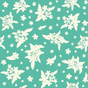 Decorative seamless vintage pattern in classic style with small flowers, dits Stock Illustration