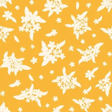 Decorative seamless vintage pattern in classic style with small flowers, dits Stock Illustration