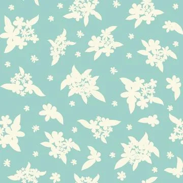 Decorative seamless vintage pattern in classic style with small flowers, dits Stock Illustration