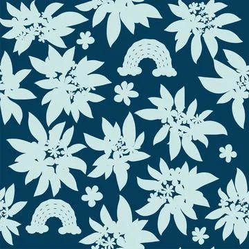 Decorative seamless vintage pattern in classic style with small flowers, dits Stock Illustration