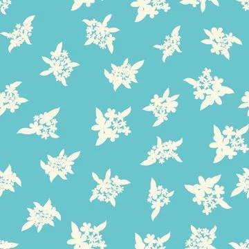 Decorative seamless vintage pattern in classic style with small flowers, dits Stock Illustration