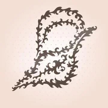 Decorative seashell Stock Illustration