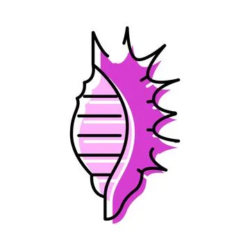 Decorative seashell vector icon depicting marine life element 스톡 일러스트