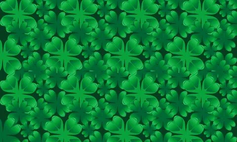 Decorative shamrock leaf pattern for celebration theme Stock Illustration
