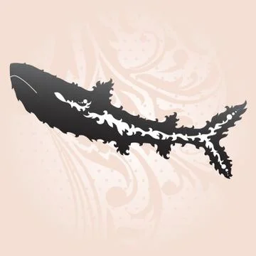 Decorative shark Stock Illustration