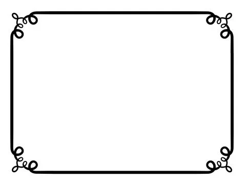 Decorative simple frame rectangle vector Stock Illustration