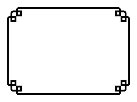 Decorative simple frame rectangle vector Stock Illustration