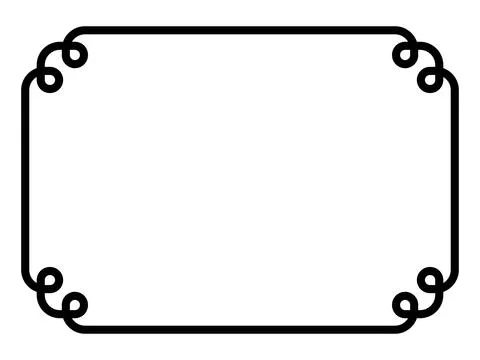 Decorative simple frame rectangle vector Stock Illustration