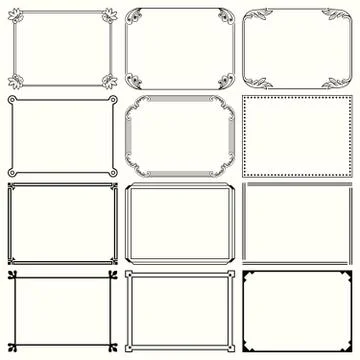 Decorative simple frames Stock Illustration