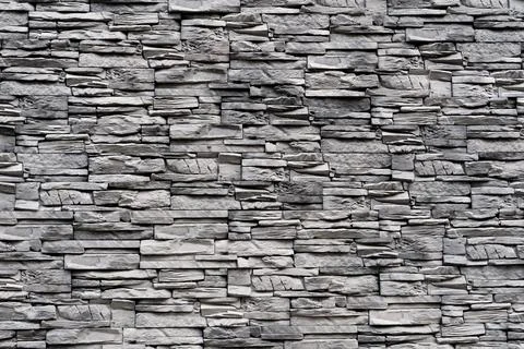 Decorative slate stone cladding surface for interior or exterior design Stock Photos