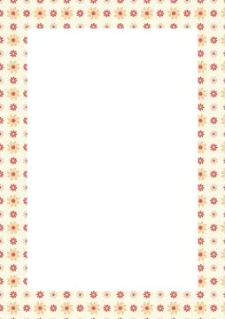 Decorative small flower border frame vector illustration for invitations an.. Stock Illustration