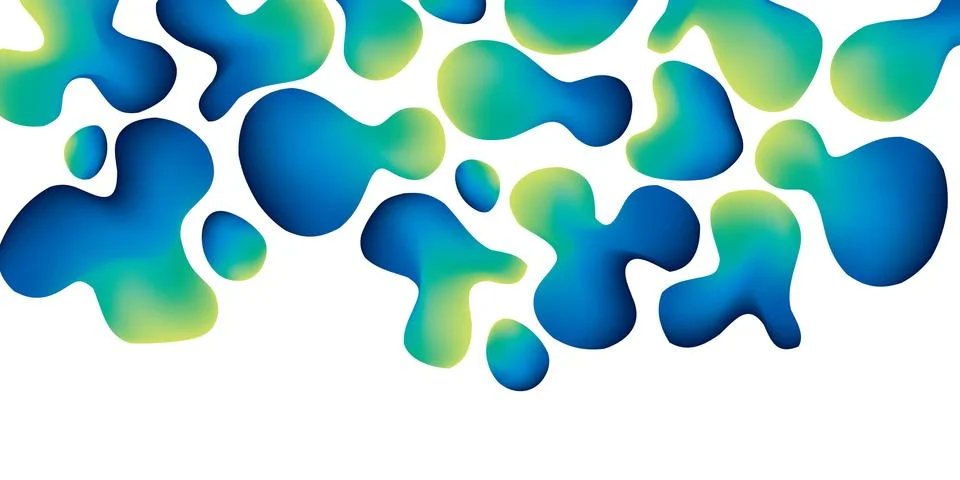 Decorative soft drops flow vector pattern Stock Illustration