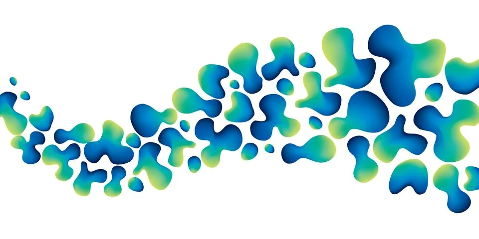 Decorative soft drops flow vector pattern Stock Illustration