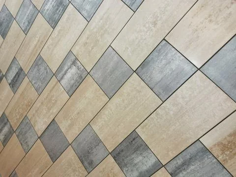 Decorative square and rectangular floor tiles Foto stock