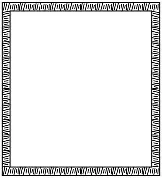 Decorative Square Frame with Abstract Line Pattern for Creative Projects Stock Illustration