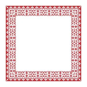  Decorative square frame Elegant vector element for design in Eastern style Illustrazione stock