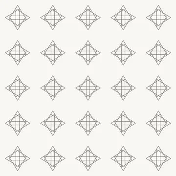 Decorative square motif seamless pattern in line design. square geometric Stock Illustration