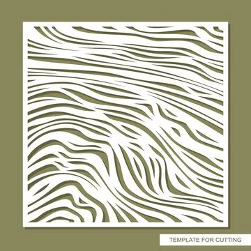 Decorative square panel with a carved pattern.  Ilustración de archivo