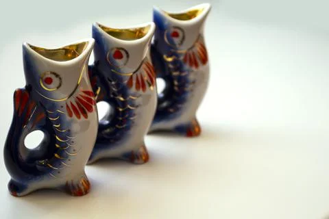 Decorative stacks in the form of fish. Stock Photos