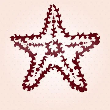 Decorative starfish Stock Illustration