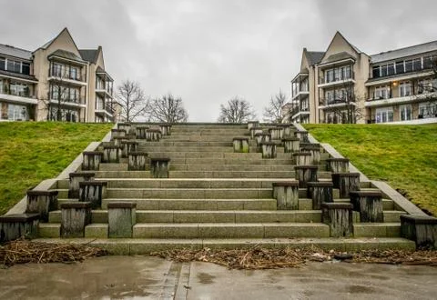 Decorative steps front view Stock Photos