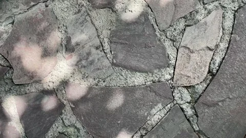 Decorative stone floor texture on the terrace Stock Footage 259808505