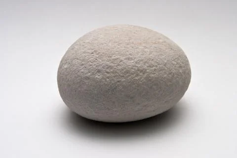 Decorative stone isolated on white studio background - macro shot, shallow de Foto stock