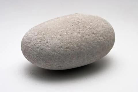 Decorative stone isolated on white studio background - macro shot, shallow de Foto stock