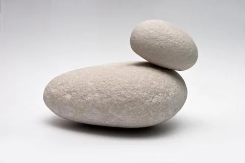Decorative stone isolated on white studio background - macro shot, shallow de Stock Photos