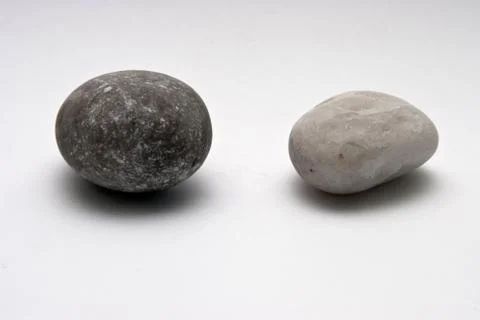 Decorative stone isolated on white studio background - macro shot, shallow de Stock Photos
