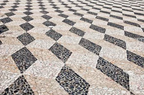 Decorative stone pavement Stock Photos