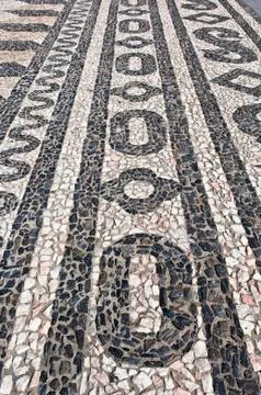 Decorative stone pavement Stock Photos