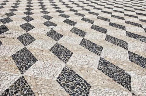 Decorative stone pavement Stock Photos