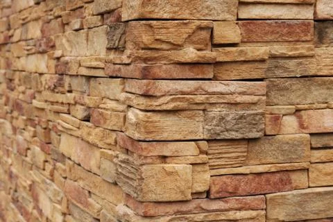 Decorative stone wall Stock Photos