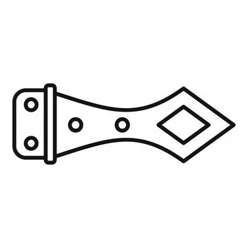 Decorative strap tip line icon presenting fashion accessory Stock Illustration