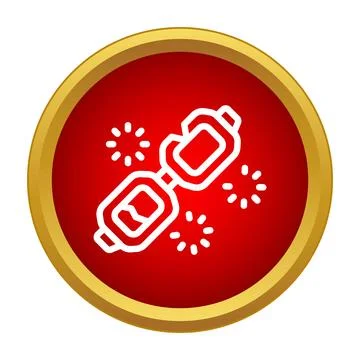 Decorative string lights icon for celebrations and holidays Stock Illustration