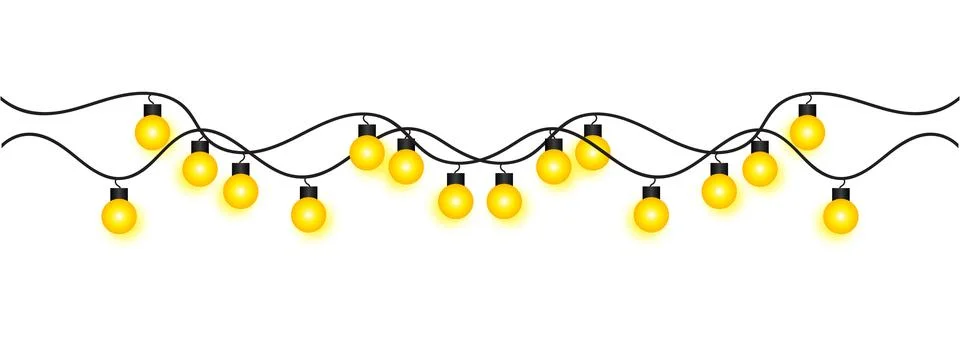 Decorative String Pattern with Warm Glow and Festive Ambience Stock Illustration