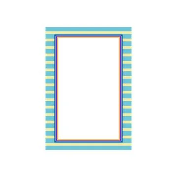 Decorative striped border frame for wedding invitation Illustrazione stock