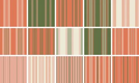 Decorative striped pattern pack for Thanksgiving crafts. Suitable for cutti.. Illustrazione stock