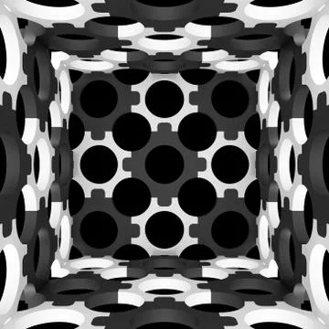 Decorative structural design backgrounds. 3D illustration Stock Illustration