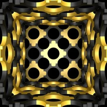 Decorative structural design backgrounds. 3D illustration Stock Illustration