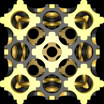 Decorative structural design backgrounds. 3D illustration Stock Illustration