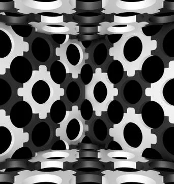 Decorative structural design backgrounds. 3D illustration Stock Illustration