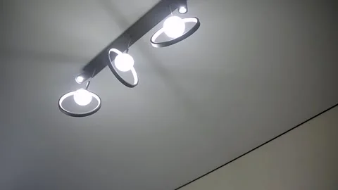 Decorative stylish ceiling lamp in the restaurant. Stock Footage 252758620