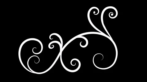 Decorative Swirl Motion Graphics Element 스톡 동영상 341753675