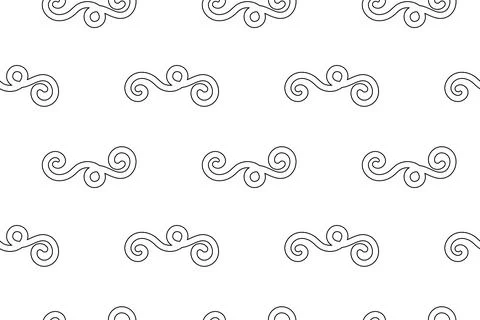 Decorative swirl pattern for children coloring book Stock Illustration