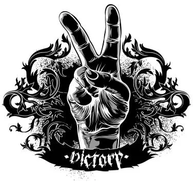 Decorative symbol of victory Stock Illustration