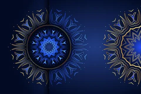 Decorative Symmetrical Mandala Set With Reflection And Floral Geometry Illustration