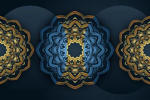 Decorative Symmetrical Mandala Set With Reflection And Floral Geometry 库存插图