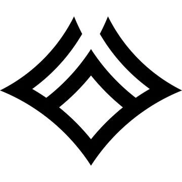 Decorative symmetrical shape for logos Stock Illustration